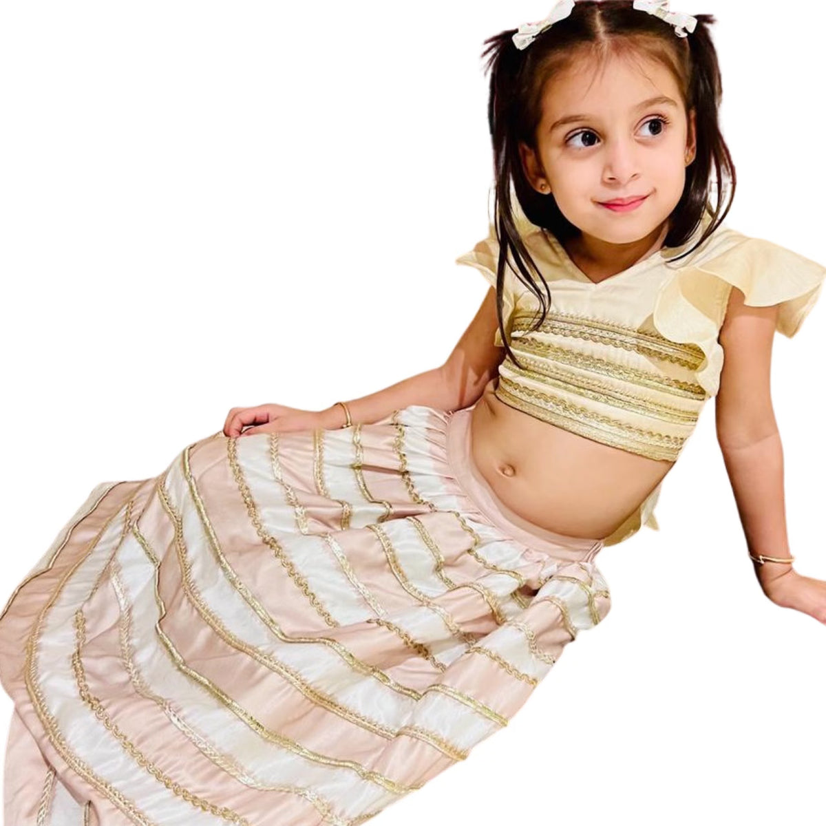 Gold Waves Festive for Girls