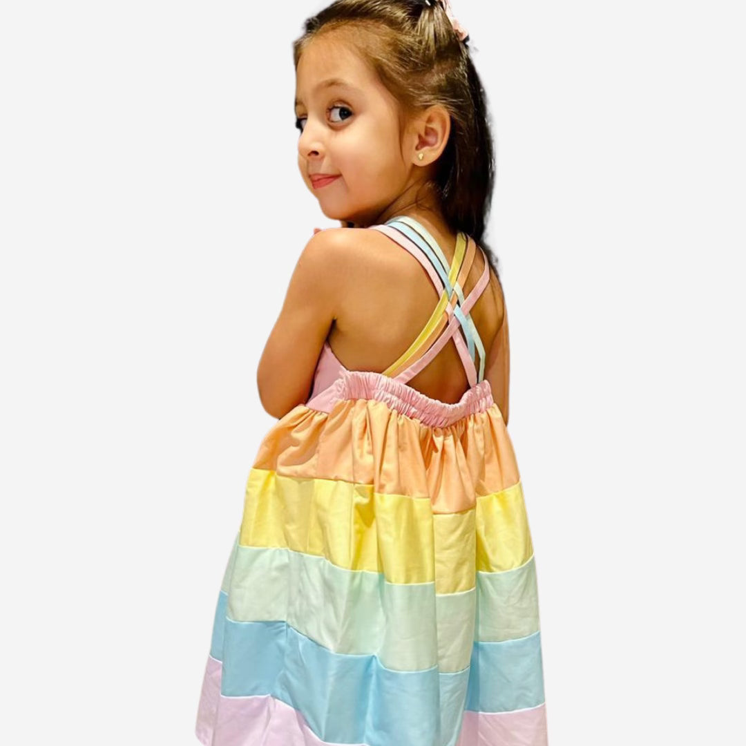 Rainbow Dress for Toddlers and Girls