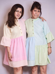 Block Shirt Dress for Woman