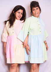 Block Shirt Dress for Woman