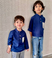 Patch Pocket Kurta Shirt for Boys