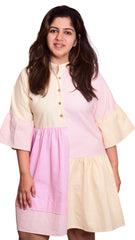Block Shirt Dress for Woman