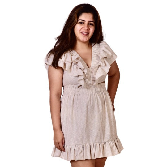 Cut Out Stripped Dress for Woman