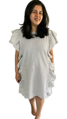 Side Frill Dress for Woman