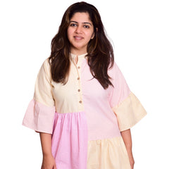 Block Shirt Dress for Woman