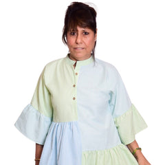Block Shirt Dress for Woman