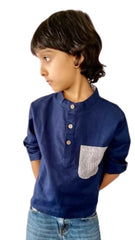 Patch Pocket Kurta Shirt for Boys