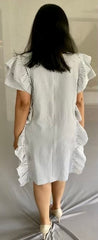 Side Frill Dress for Woman